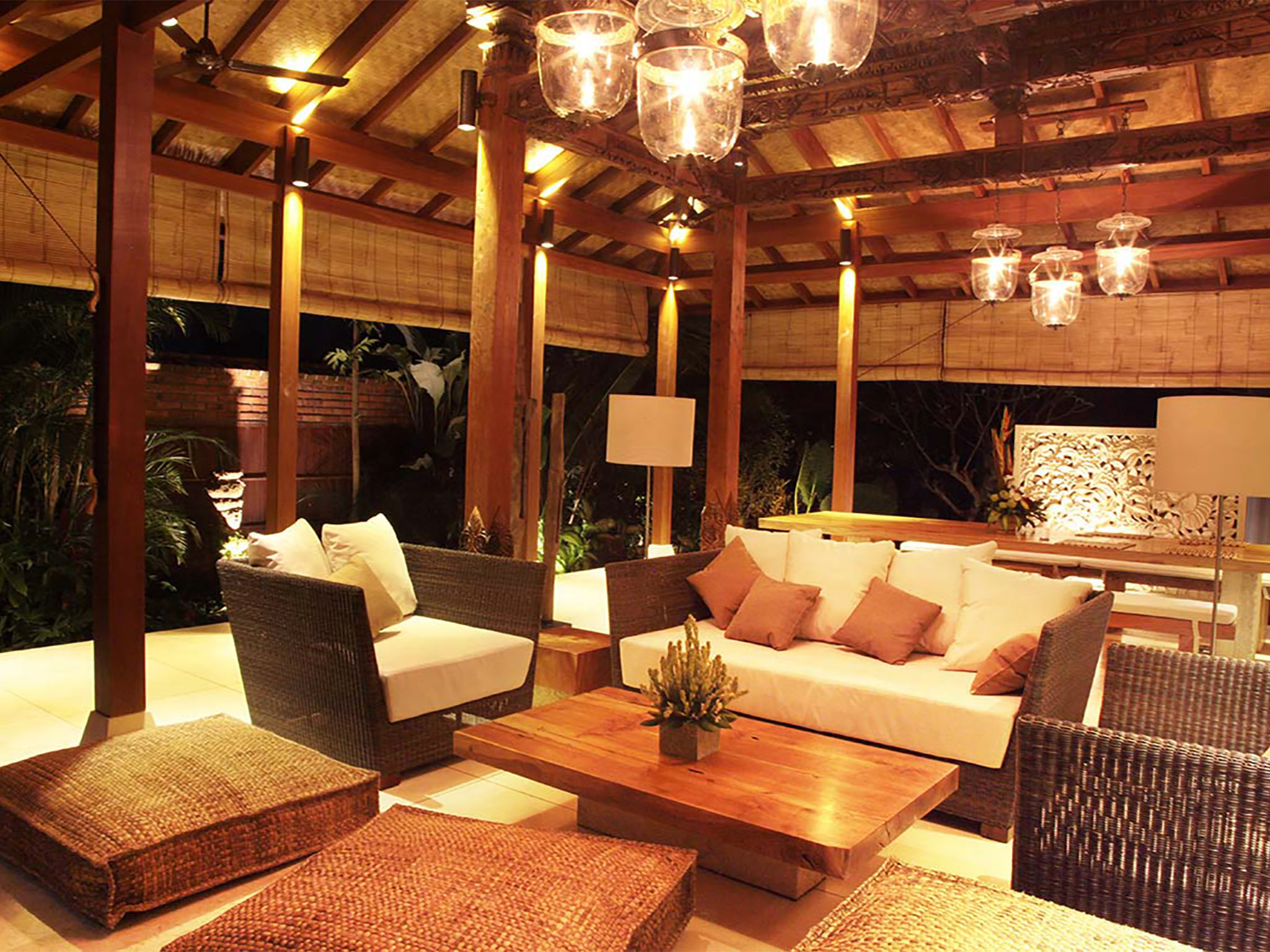 Villa Amy - Living area at night - Dea Villas - Villa Amy, Canggu, Bali